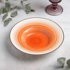 Тарелка для пасты Доляна «Космос», 150 мл, d=21 см, цвет оранжевый - фото 127182060