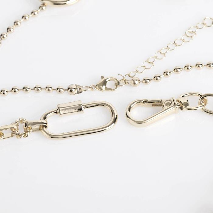 Кулон "Цепь" два кольца, карабин, цвет золото, L=45 см - фото 798698416