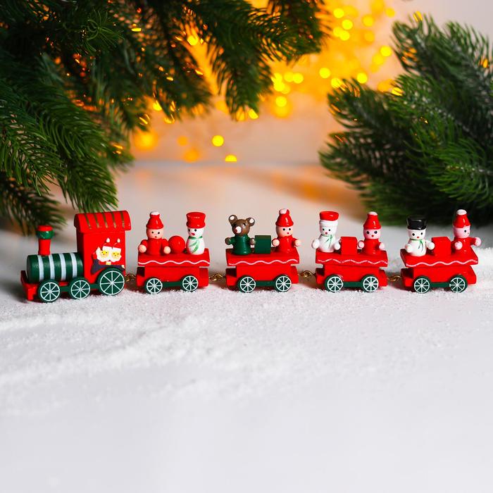 Новогодний декор «Сказочный поезд» 26×5×2 см, МИКС - фото 1569052
