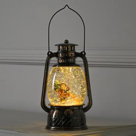 Фигура световая фонарь "Мальчик с подарками", 20х11х11 см, от батареек, Т/БЕЛЫЙ