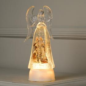Светодиодная фигура «Ангел» 18 × 18 × 7 см, пластик, 220 В, свечение тёплое белое