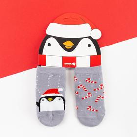 Набор новогодних детских носков Крошка Я «Пингвин», 2 пары, 10-12 см