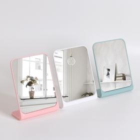 Зеркало настольное, зеркальная поверхность 11,5 × 14 см, цвет МИКС