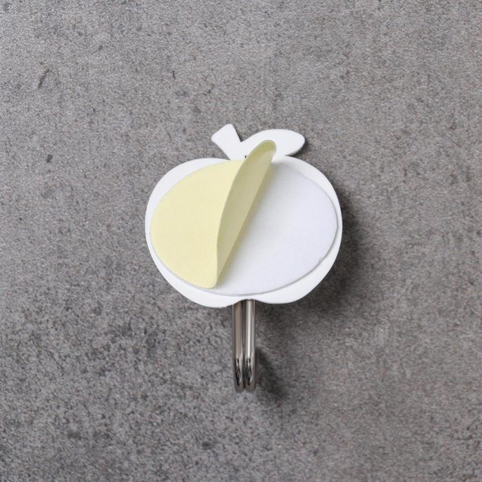 Набор крючков на липучке «Фрукты» 5 шт, форма МИКС, цвет белый - фото 798706275