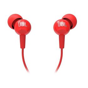 Наушники JBL C100si, вакуумные, микрофон, проводные, 1.2м, красные 5288812