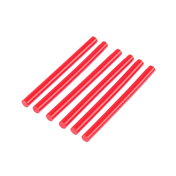 Клеевые стержни TUNDRA, 7 х 100 мм, красные, 6 шт.