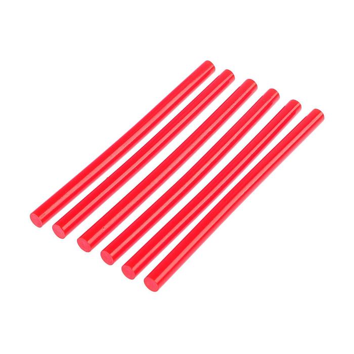 Клеевые стержни TUNDRA, 11 х 200 мм, красные, 6 шт.