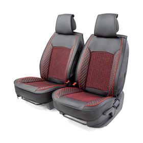Каркасные накидки на передние сиденья Car Performance, 2 шт, экокож , черно-красный 5137654