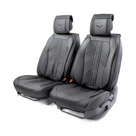 Каркасные 3D накидки Car Performance, 2 шт, экокожа, черный 5137655