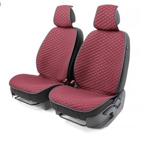 Накидки на передние сиденья Car Performance, 2 шт, fiberflax (лен), ромб, розовый 5205890