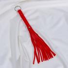 Red whip, handle 12 cm, tail 16 cm