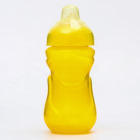 Поильник детский с мягким носиком, 300 мл., цвет желтый
