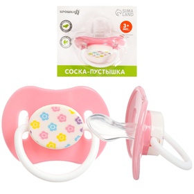 Orthodontic pacifier, with a cap, from 3 months., on a blister, color MIX