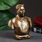Бюст Сталин большой 15х12см, бронза / мраморная крошка - фото 6682624