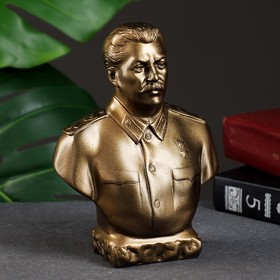 Bust Stalin large bronze, marble chips 16 cm