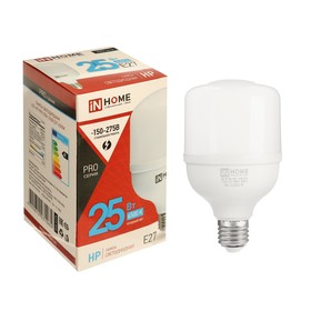 Лампа светодиодная IN HOME LED-HP-PRO, Е27, 25 Вт, 230 В, 6500 К, 2250 Лм