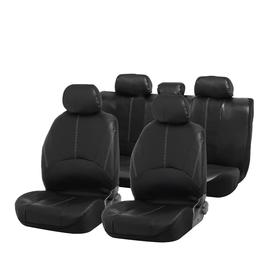 Авточехлы Cartage универсальные, 9 предметов, кожа PU, черный 5069987