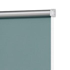 Рулонная штора блэкаут «Плайн», 120х160 см, цвет бирюзово-синий