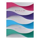 Бизнес-блокнот А5, 80 листов "Цветные волны", твёрдая обложка, матовая ламинация, блок офсет - фото 4759673