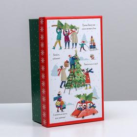 Коробка подарочная «Новогодние истории», 18 × 11 × 6,5 см