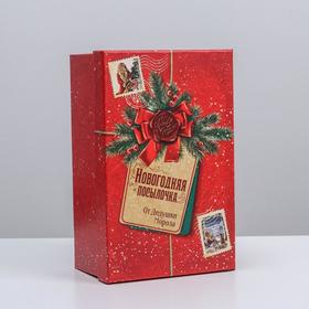 Коробка подарочная «Новогодняя посылка», 24 × 15,5 × 9,5 см
