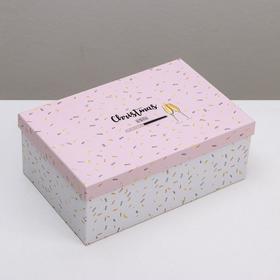 Коробка подарочная «С наступающим новым годом», 28 × 18,5 × 11,5 см