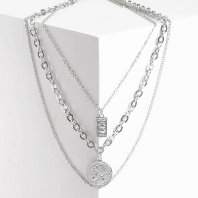 Pendant "Chain" different sides, color silver