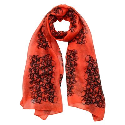Women's stole, size 105x185, color red