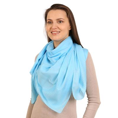 Women's shawl, size 120x120, color blue