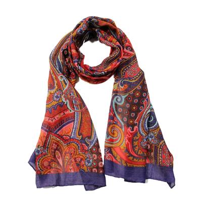 Women's scarf, size 43x155, color purple