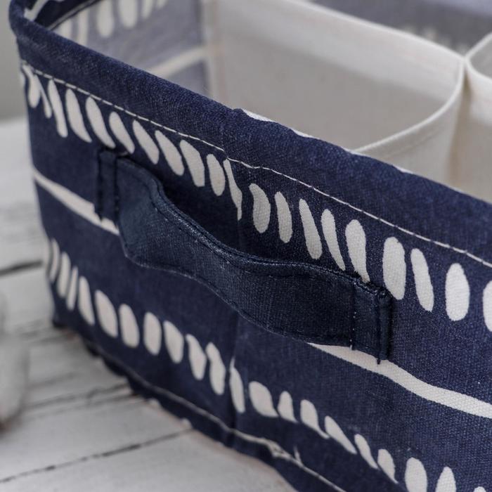 Корзина для хранения с ручками «Тори», 4 ячейки, 20×20×11 см - фото 798727864