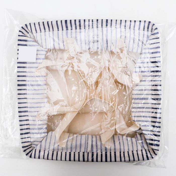 Корзина для хранения с ручками «Полосатик», 9 ячеек, 28×28×11 см - фото 798728335