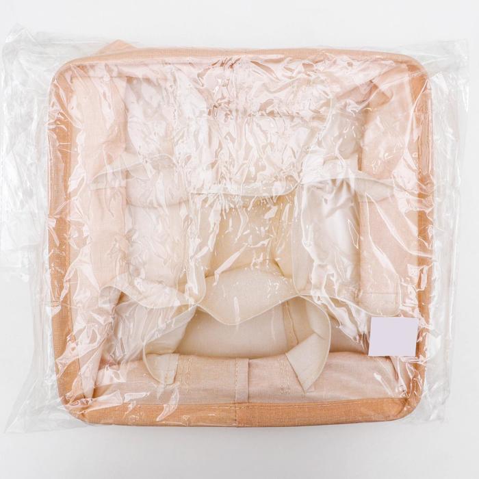 Корзина для хранения с ручками «Лимон», 9 ячеек, 28×28×12 см, цвет жёлтый - фото 798728433