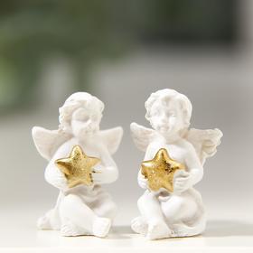 Сувенир полистоун ′Белоснежный ангел с золотой звёздочкой′ МИКС 2,4х1,2х0,9 см в Донецке