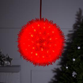 Светодиодная фигура «Ёжик» 18 см, пластик, 220 В, свечение красное