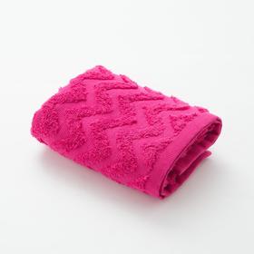 Полотенце махровое LoveLife Zig-Zag 30*60 см, цв. ярко-розовый,100% хл, 360 гр/м2