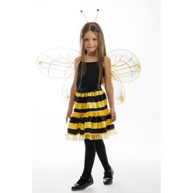 Карнавальный костюм «Пчёлка», юбка, обруч, крылья, рост 122-128 см
