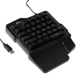 Клавиатура Ritmix RKB-209 BL Gaming, игровая, проводная, мембранная, подсветка, USB, черная 5273428