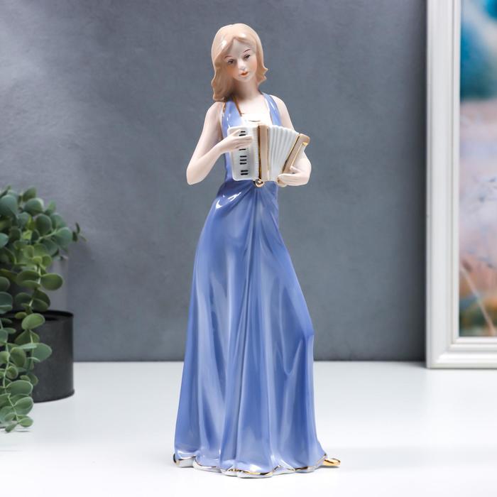 Сувенир керамика "Девушка с гармоникой" 34х12,5х9,5 см - фото 54014
