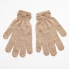Women's gloves, beige color, R-R 18