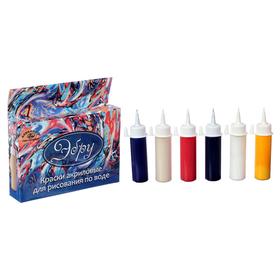 Набор красок для рисования в технике «Эбру», 5 цветов по 18 мл, загуститель, 13 г, «Аква-Колор»