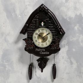 Часы настенные с кукушкой "Белочки", 4 шт ААА, плавный ход, 53х7х35 см, чёрные в Донецке