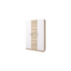 Шкаф 3-х створчатый без зеркала «Леси», 120 × 46,6 × 190 см, цвет сонома/белый