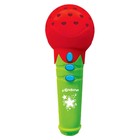 Микрофончик с огоньками «Новогодние песенки», цвет красный - фото 107038929