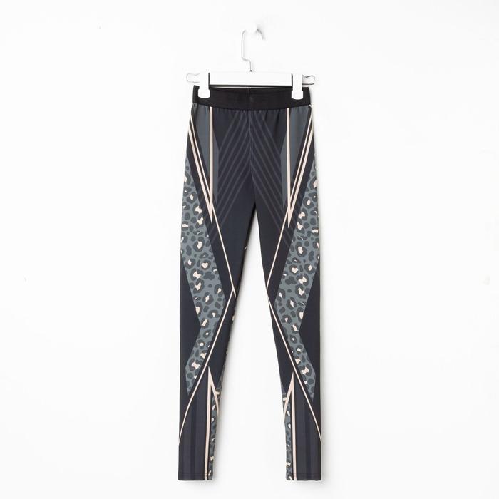 Леггинсы женские спортивные KAFTAN "Move", р. 42, хаки/чёрный - фото 798749909