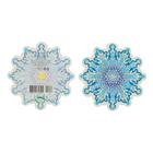 Decoration on the tape "snowflake-4" glitter, 10 x 10 cm Decoration on the tape "snowflake-4" glitter, 10 x 10 cm