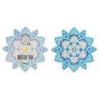 Decoration on the tape "snowflake-5" glitter, 10 x 10 cm Decoration on the tape "snowflake-5" glitter, 10 x 10 cm