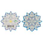 Decoration on the tape "snowflake-12" glitter, 10 x 10 cm Decoration on the tape "snowflake-12" glitter, 10 x 10 cm