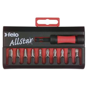 Набор бит Felo 02090116, серия Industrial, с держателем бит Star, SL/PH/PZ, в кейсе, 11 шт. 5353350