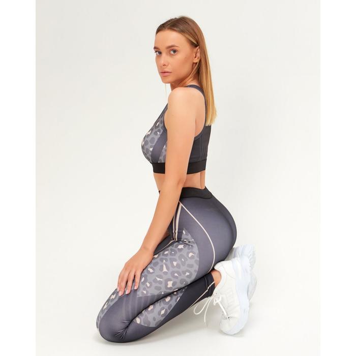 Леггинсы женские спортивные KAFTAN "Move", р. 44, хаки/чёрный - фото 798752314